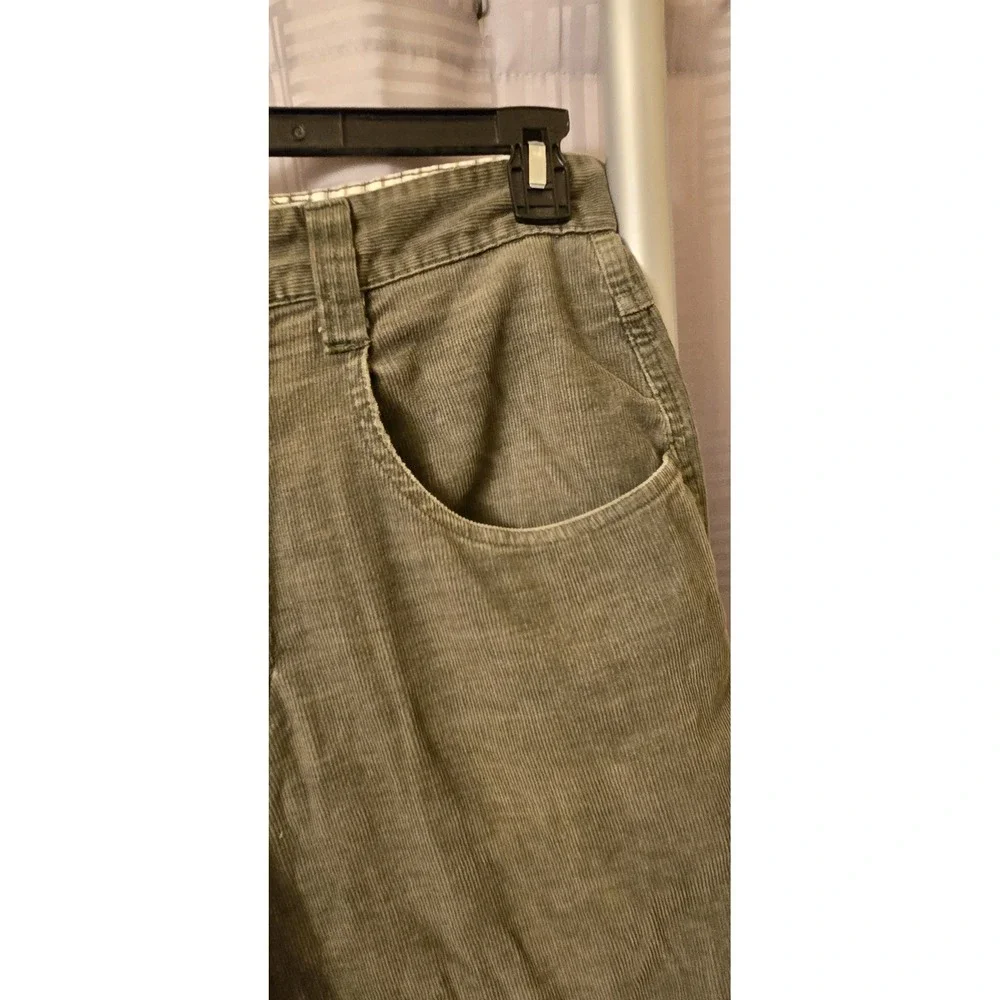 Vintage 1995 Split 500 Size 32 (32x30) 100% Cotton Green Corduroy Pants USA‎